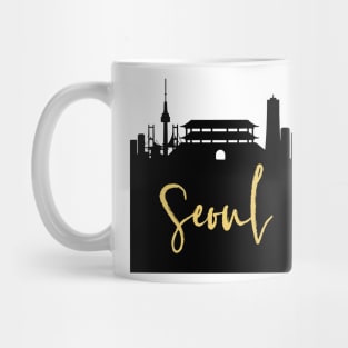 SEOUL SOUTH KOREA DESIGNER SILHOUETTE SKYLINE ART Mug